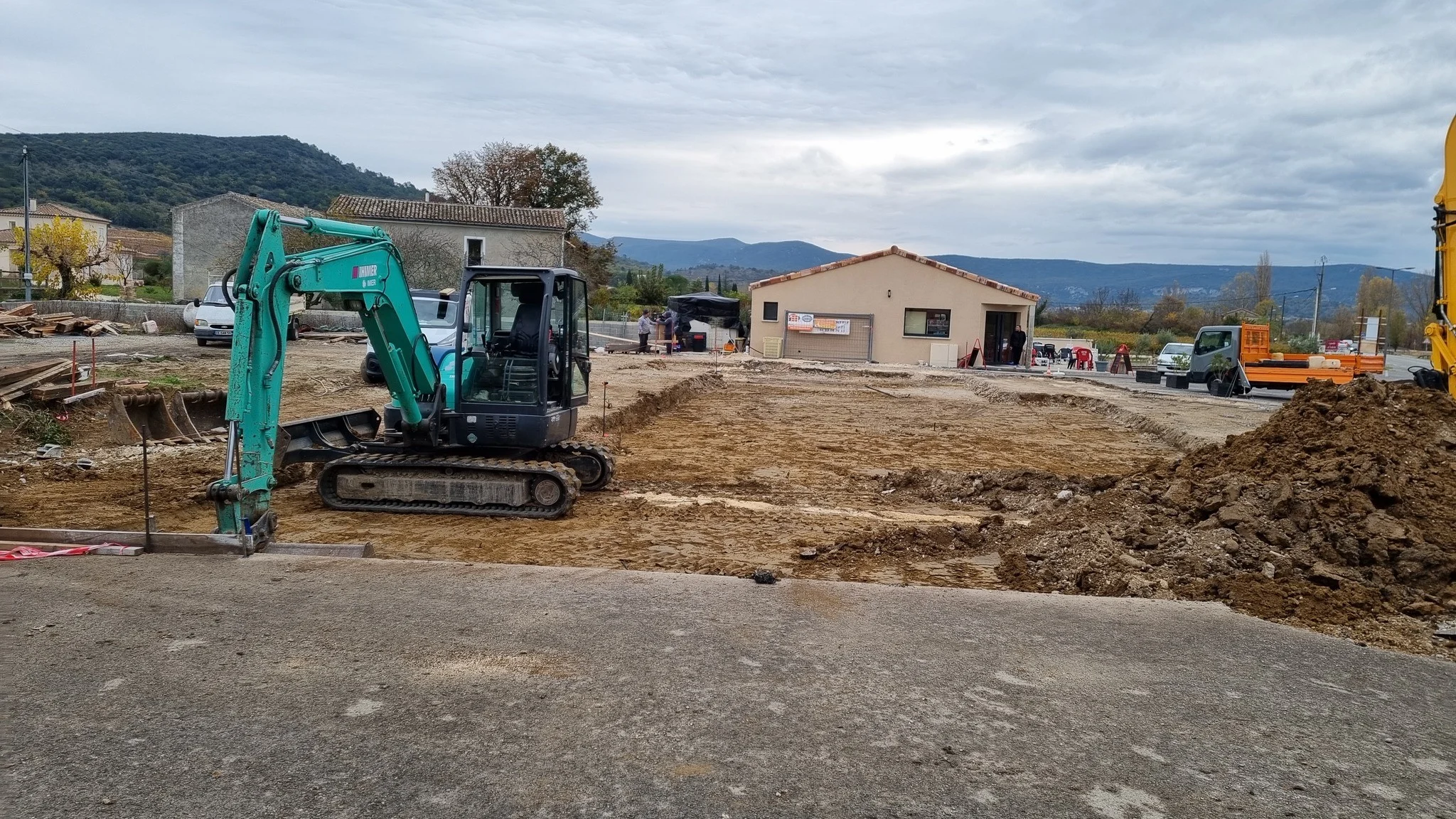 Terrassement, ouverture de fondations pour un batiment